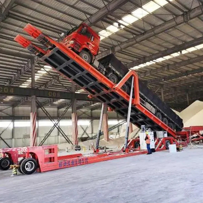 Tonglida Hydraulic Unloading Platform Side / Backward Flip Fully Enclosed Truck Flipper