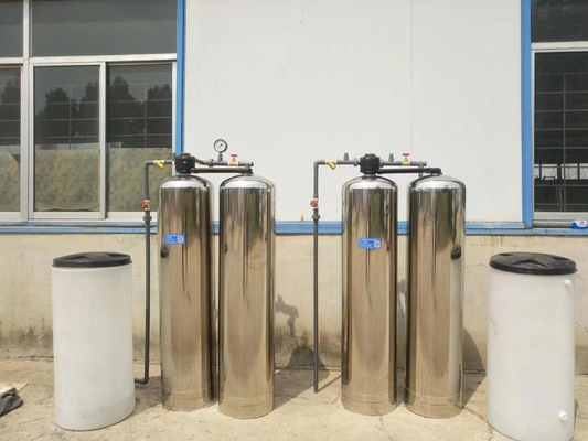 Capacity Water Softening Equipment Double Tank Water Softener Stainless Steel / FRP