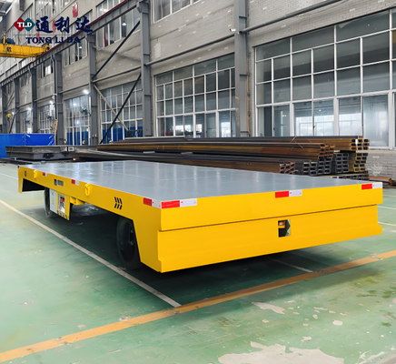 3m*2m 5 Tonne Yellow Trackless Heavy Material Motorized Cart